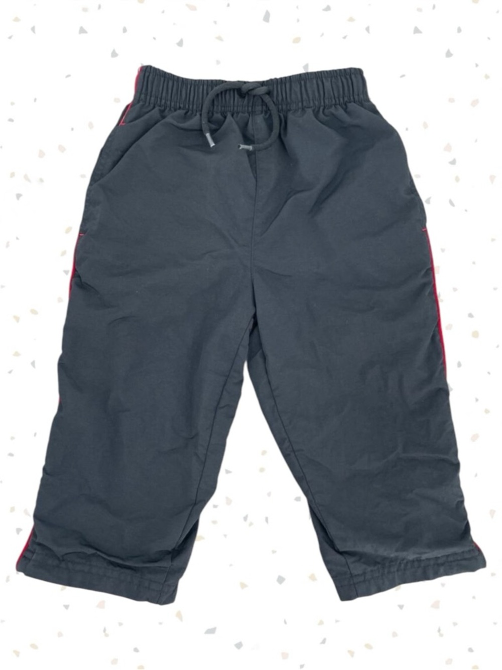 Carter’s Snowpants Black Red Stripe Zipper Cuff Winter Unisex Toddler Size 2T